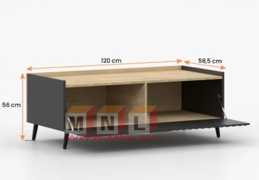 Galds GOYA cremona/melns