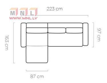 Stūra dīvāns SO-S OTL-2FKR
